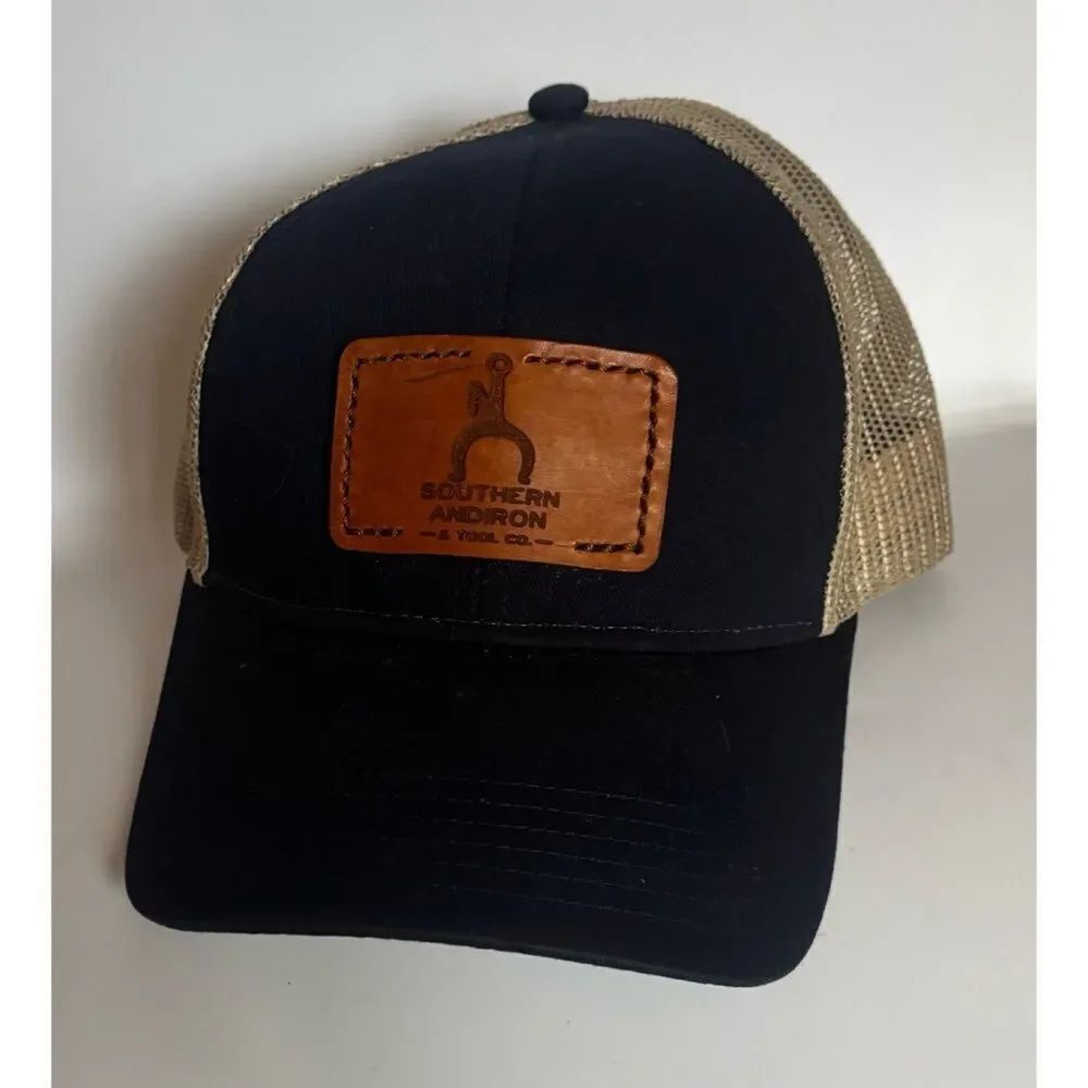 Southern Andiron & Tool Co. navy cotton canvas hat with leather patch